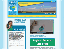 Tablet Screenshot of climatechangelive.org